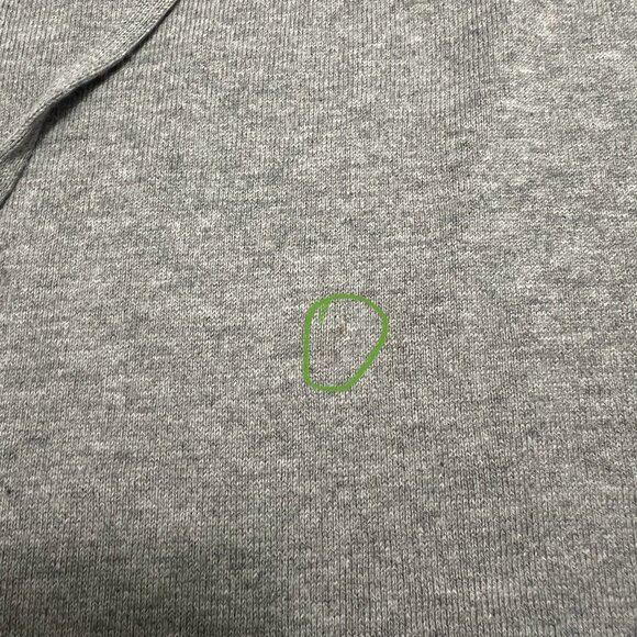 Ann Mashburn Tie Neck Ruffle Sleeve Sweater Gray Size Small Cotton Cashmere - Picture 5 of 5